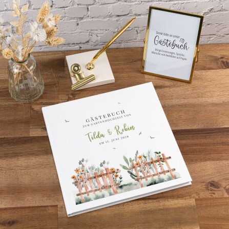 Gästebuch Hochzeit zum Ausfüllen "Gartenhochzeit"