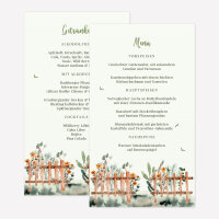 Menükarte Hochzeit "Gartenhochzeit"