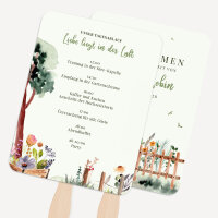 Fächer Hochzeit "Gartenhochzeit" mit Ablaufplan