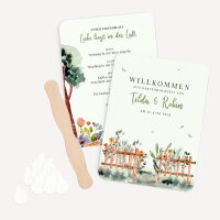 Fächer Hochzeit "Gartenhochzeit" mit Ablaufplan