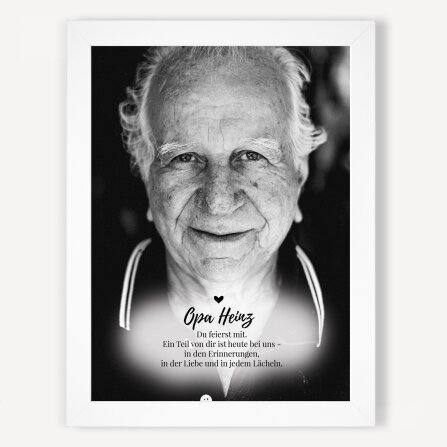Trauerposter Hochzeit zum Gedenken an Verstorbene