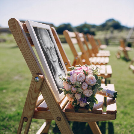 Trauerposter Hochzeit zum Gedenken an Verstorbene