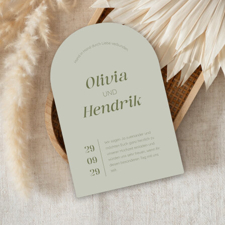 Hochzeitseinladung Bogenkarte "Wedding Day"