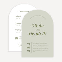 Hochzeitseinladung Bogenkarte "Wedding Day"