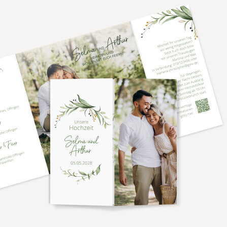 Hochzeitseinladung "Modern Greenery"
