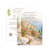 Hochzeitseinladung Bogenkarte "Italien"