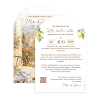 Hochzeitseinladung Bogenkarte "Italien"