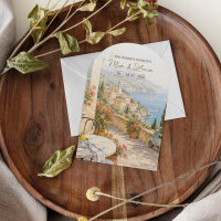 Hochzeitseinladung Bogenkarte "Italien"