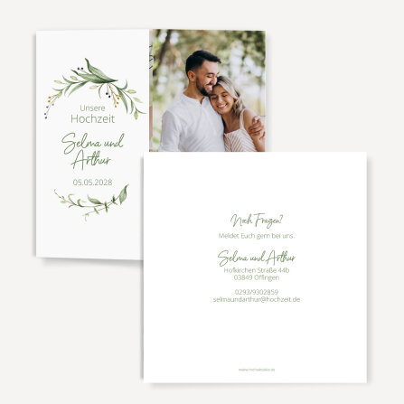 Hochzeitseinladung "Modern Greenery"
