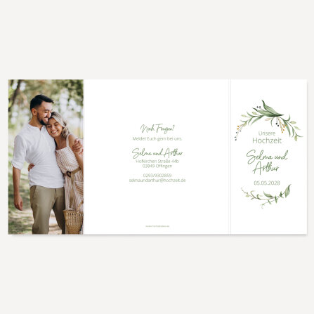 Hochzeitseinladung "Modern Greenery"