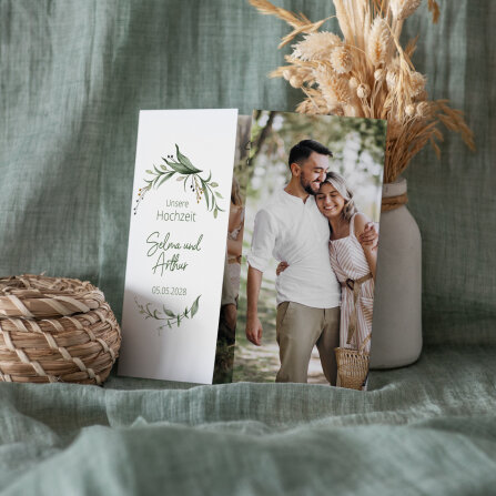 Hochzeitseinladung "Modern Greenery"