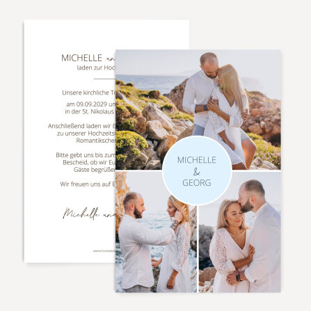 Einladungskarte Hochzeit "Impressionen"