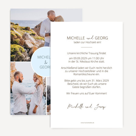 Einladungskarte Hochzeit "Impressionen"