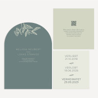 Hochzeitseinladung halbrund "Blumenliebe"