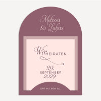 Hochzeitseinladung halbrund "Unsere Liebe"