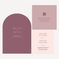 Hochzeitseinladung halbrund "Unsere Liebe"