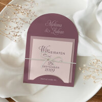 Hochzeitseinladung halbrund "Unsere Liebe"