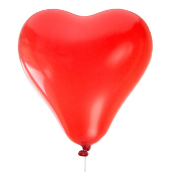 8 x Herzluftballons rot 30 cm