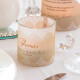 Menükarte Windlicht Vintage Love creme online selbst gestaltet & inkl. Maxi Teelicht
