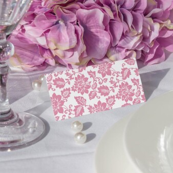 Tischkarten Hochzeit Royal Rosé inkl. Namensdruck