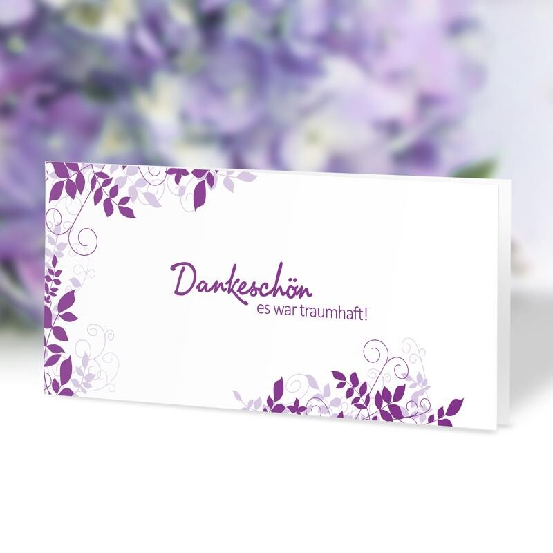 Einladungskarten Dankeskarten Menükarten Tischkarten lila purple Hochzeit 