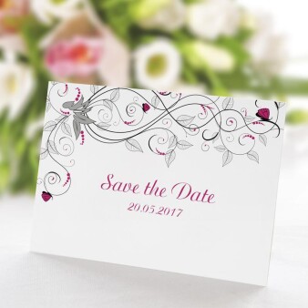 Save the Date Karte Hochzeit Liebesranken
