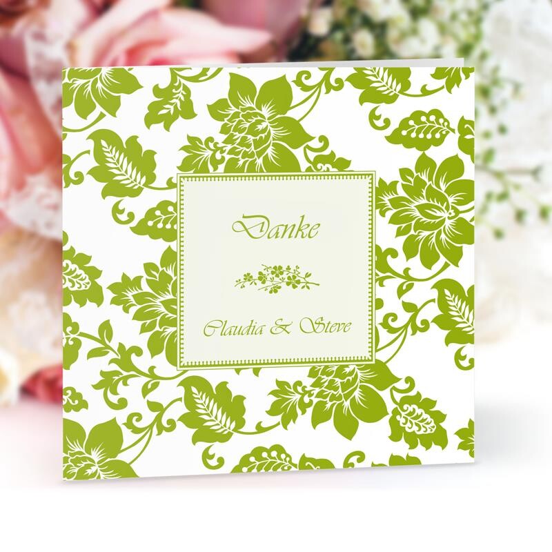 Danksagungskarte Hochzeit Royal Grün