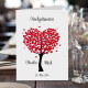 Menükarte Hochzeit Herzbaum rot online selbst gestalten