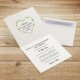 Einladungskarte Hochzeit Herzbaum grün