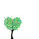 Menükarte Windlicht Herzbaum grün online selbst gestaltet & inkl. Maxi Teelicht