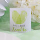Tischkarte Windlicht Fingerabdrücke grün inkl. Personalisierung & Maxi Teelicht