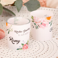 Tischkarte Windlicht Hochzeit Summer Love inkl. Personalisierung & Glas