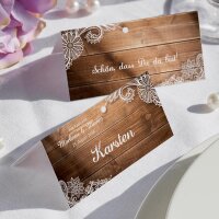 Tischkarte Wood Style inkl. Namensdruck