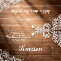 Tischkarte Wood Style inkl. Namensdruck