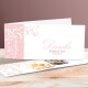 Dankeskarte Hochzeit Blumenranke rosé