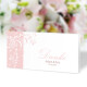Dankeskarte Hochzeit Blumenranke rosé