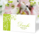 Dankeskarte Hochzeit Blumenranke grün