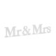Deko Buchstaben weiß "Mr & Mrs"