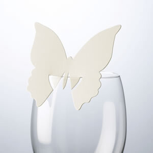 10 x Hochzeit Schmetterlinge Platzkarte Tischkarte Glas Namens Karte 