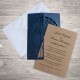 Hochzeitseinladung Himmelstor nachtblau Kraftpapier