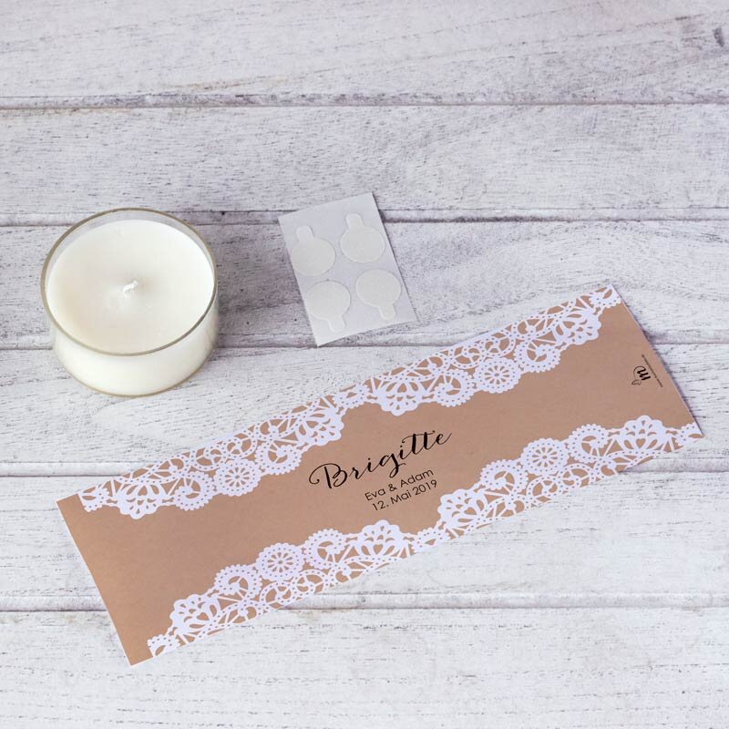 Tischkarte Vintagezauber Als Windlicht Zur Hochzeit 