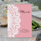 Menükarte Hochzeit Vintagezauber rosa online selbst gestalten