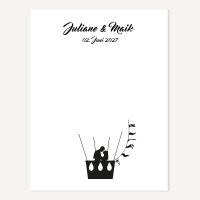 Fingerabdrücke Hochzeit Heißluftballon PDF-Datei zum Download