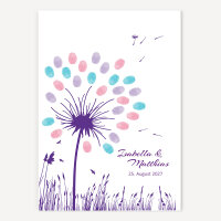 Fingerabdrücke Hochzeit Pusteblume PDF-Datei zum Download