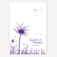 Fingerabdrücke Hochzeit Pusteblume Druck A3 (30 x 40 cm)