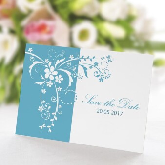 Save the Date Karte Hochzeit Blumenranken