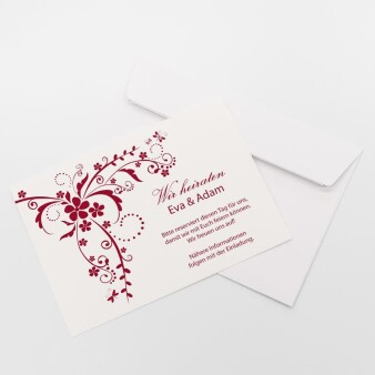 Save the Date Karte Hochzeit Blumenranken