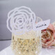 Tischkarte Hochzeit zarte Rose weiß - Platzkarte für Glas 10 Stück