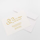 Save the Date Karte Hochzeit "Zwei Herzen" Gold Musterkarte/ohne Textdruck