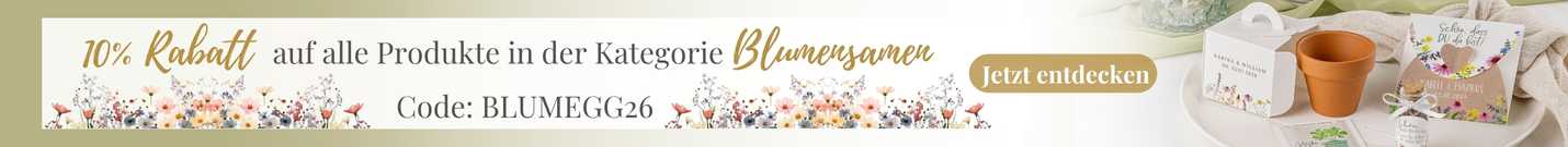 Blumensamen als Gastgeschenke